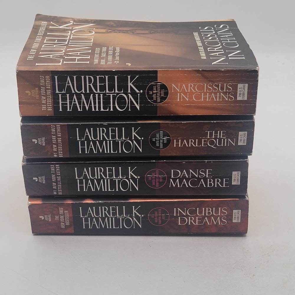 Laurell K Hamilton Anita Blake 4 Book Lot Paperback Jove Series Good Condition